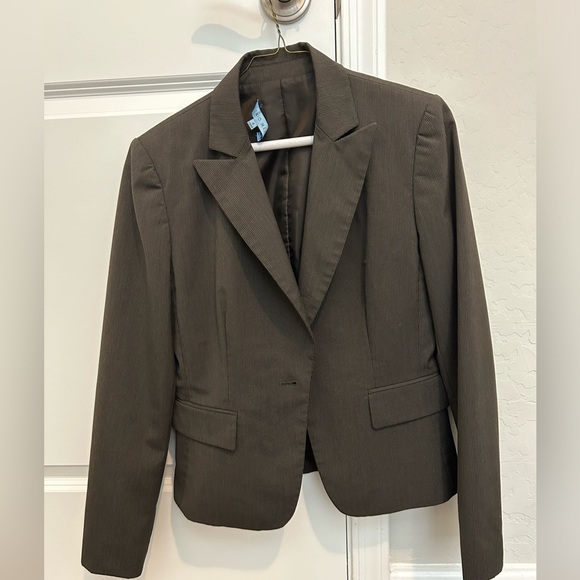 Antonio Melani Brown Pinstripe Blazer - Picture 1 of 5